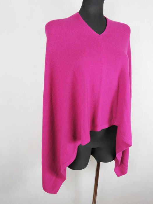 kaszmirowy sweterek ponczo 100% cashmere różowy kaszmir