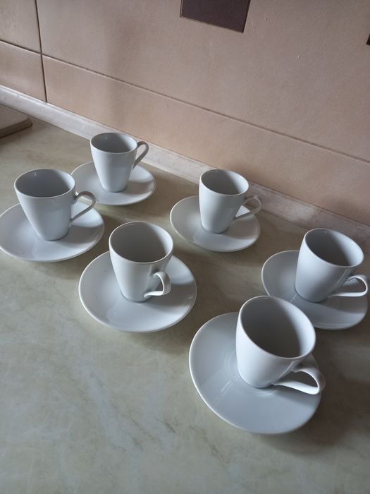 6x filiżanka do espreso z spodkiem
