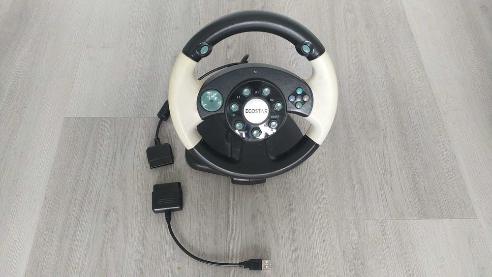 PlayStation Steering Wheel/Controller with PC Adapter64584212164225120