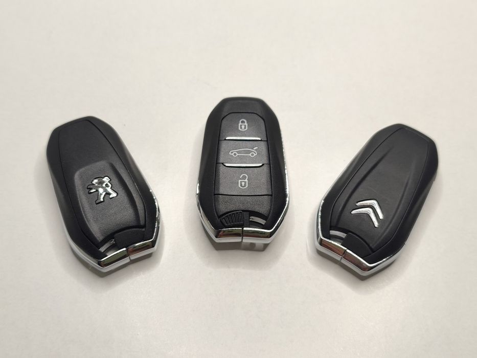 Carcaça Chave Comando Peugeot Citroen 208 308 508 2008 3008 5008 C3 C4 C5 Aircross 3 Botões Keyless Inteligente Novo