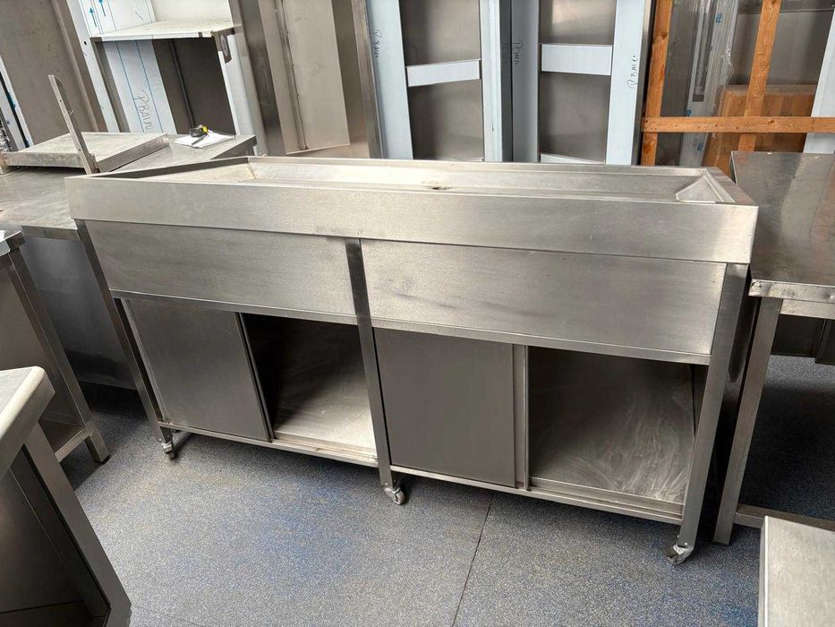 expositor peixaria em aço inox fechado