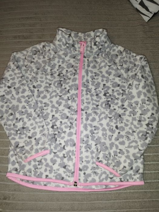 Bluza dziewczęca rozsuwanes polar 92 h&m szara pantera