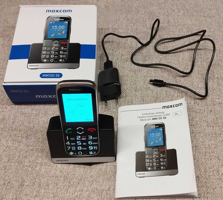 Telefon dla seniora Maxcom MM720 SE Gwarancja