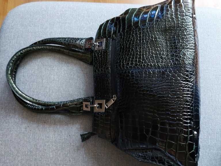 Torebka zielony krokodyl