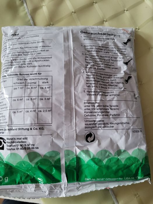 Proszek do dywanów  Vorwerk kobosan