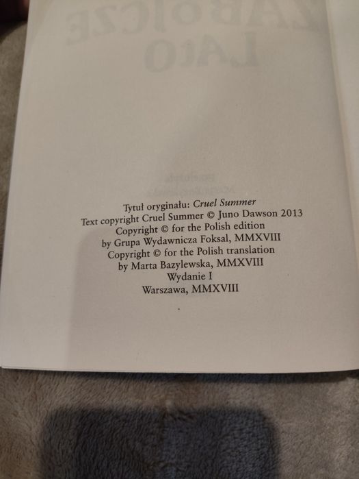 Zabójcze lato  juno dawson