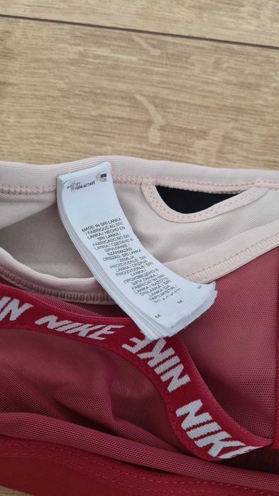 Top sportowy, Stanik sportowy NIKE. Rozmiar M 38. Różowy pudrowy