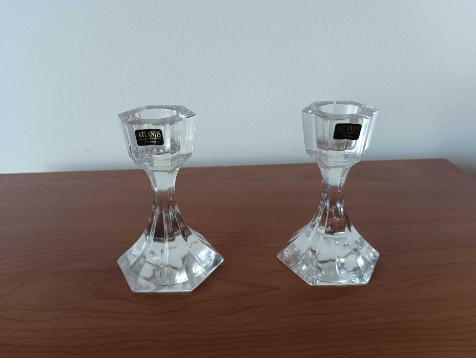 Castiçais em cristal Atlantis