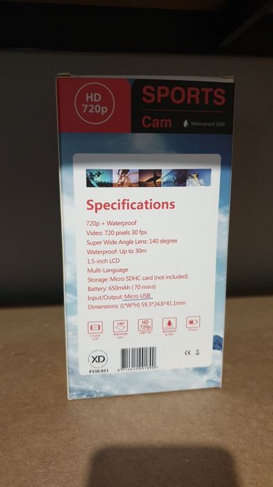 Kamera sportowa nowa, uchwyt mocowanie go pro gopro