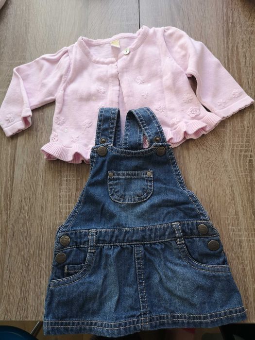 Komplecik sukieneczka, +sweterek 62cm