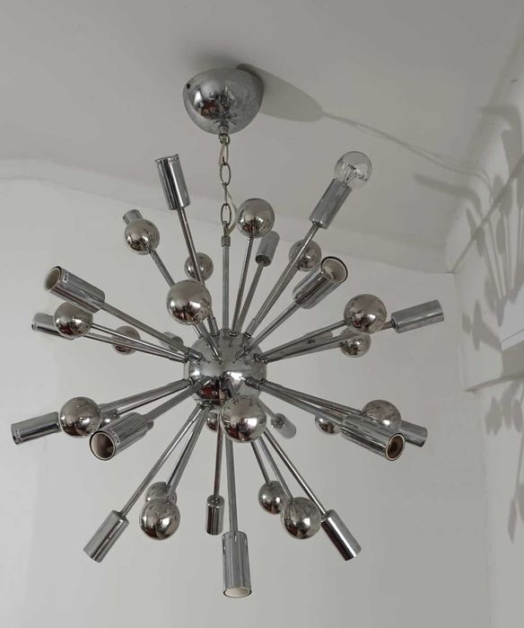 Candeeiro teto explosão cromada vintage