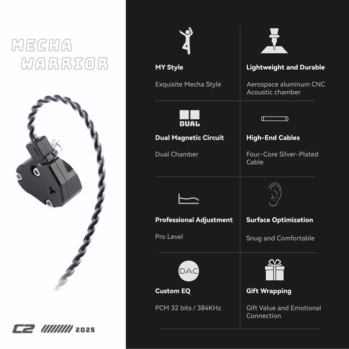 Навушники Tinhifi c2 2025