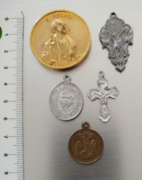 Lote de Medalhas Religiosas antigas