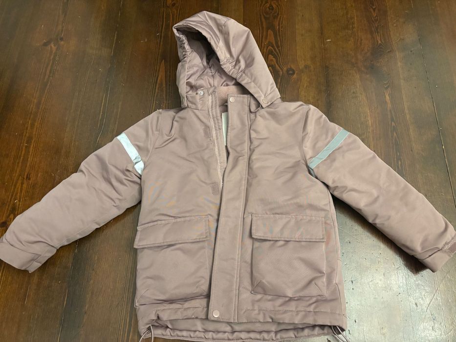Różowa Kurtka zimowa 122/128 HM dziewczynka