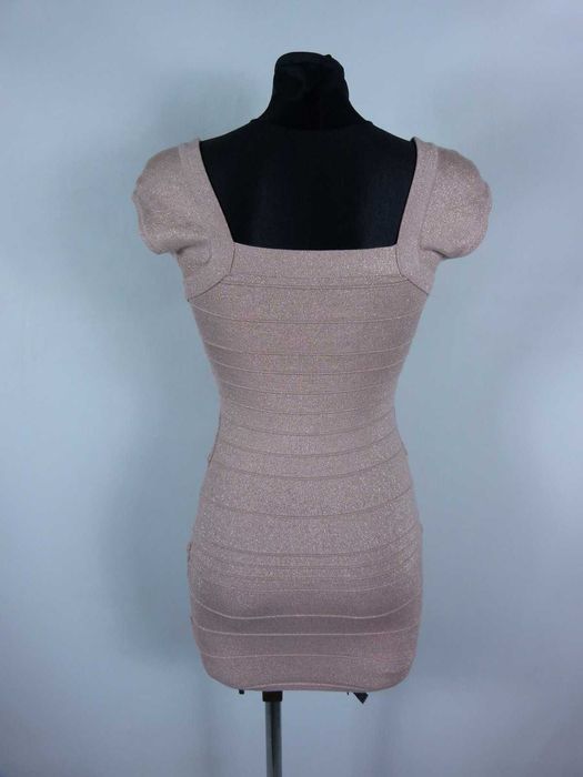 FOREVER21 sukienka zip róż złoto / S