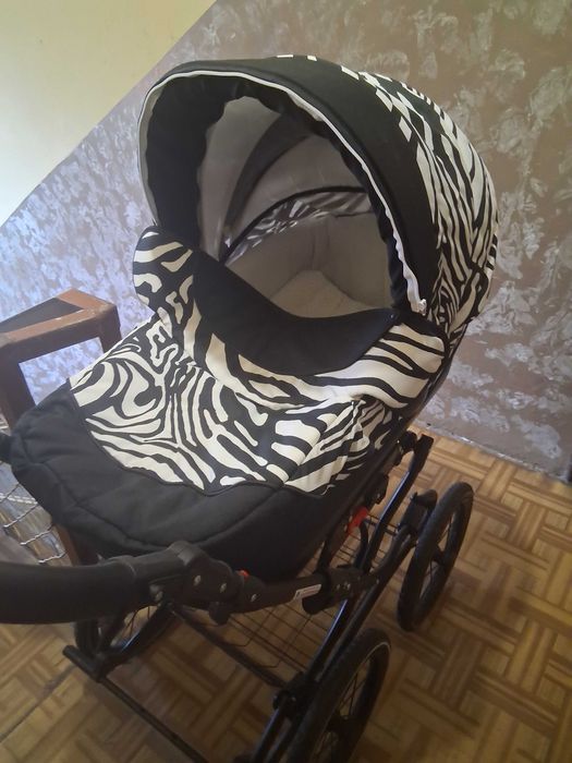 Wózek retro gondola zebra