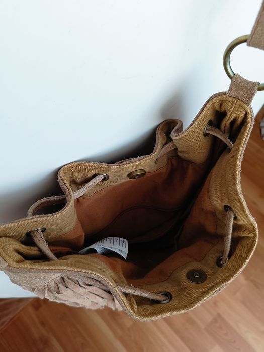 ALDO сумка натуральна замша колір camel