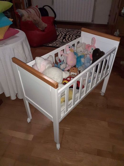 Miniberço bébé + colchão e roupa de cama