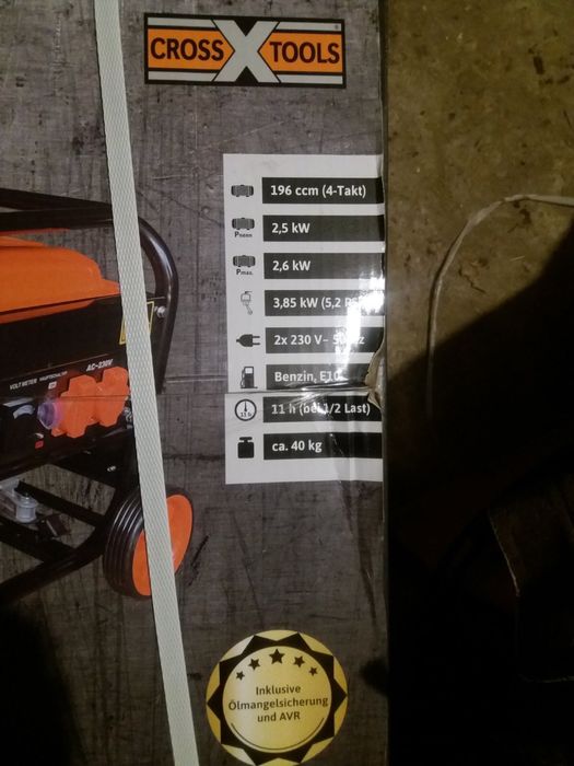 Німецький бензиновий генератор cross tools cpg 3000v