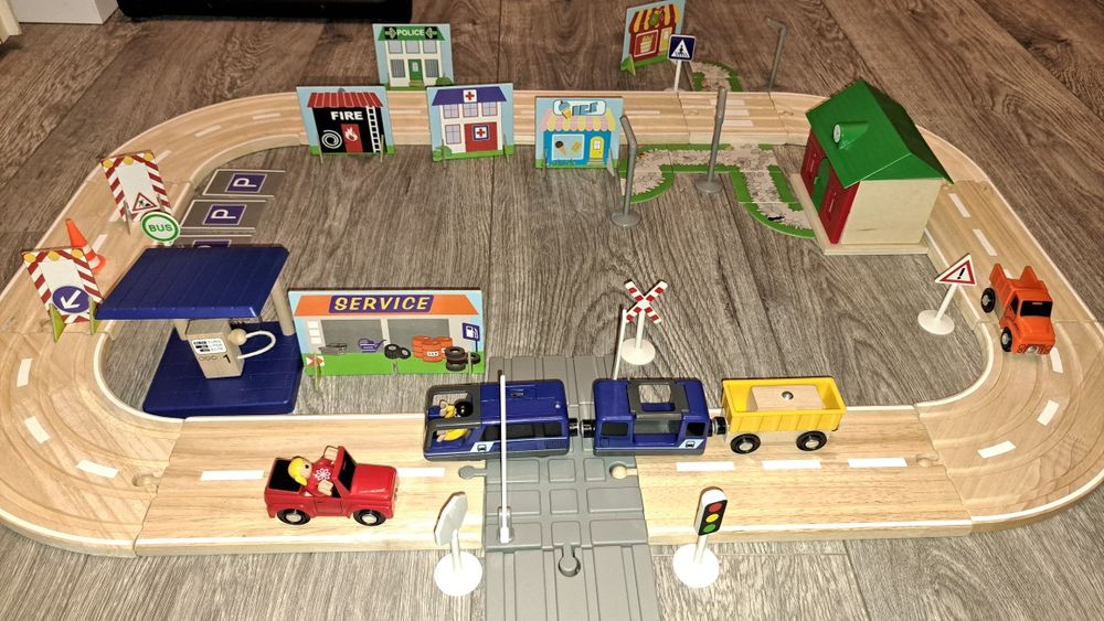 Drewniany zestaw drogowy playtive junior