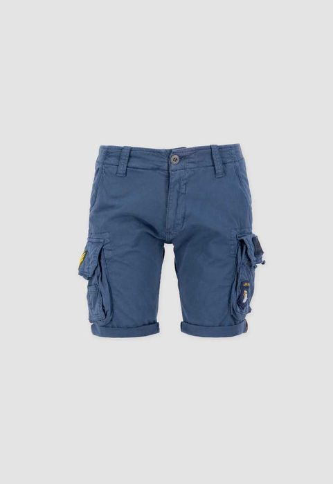 Alpha Industries szorty CREW PATCH 186209 jasno niebieskie