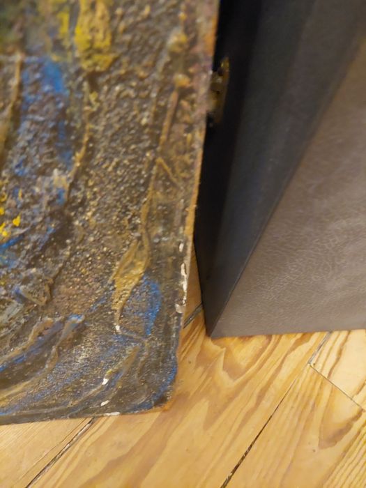 Grande quadro assinado acrílico platex ridha sadani pintura