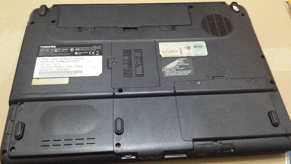 Toshiba Satellite A200-2B7 -PEÇAS64297475895681121