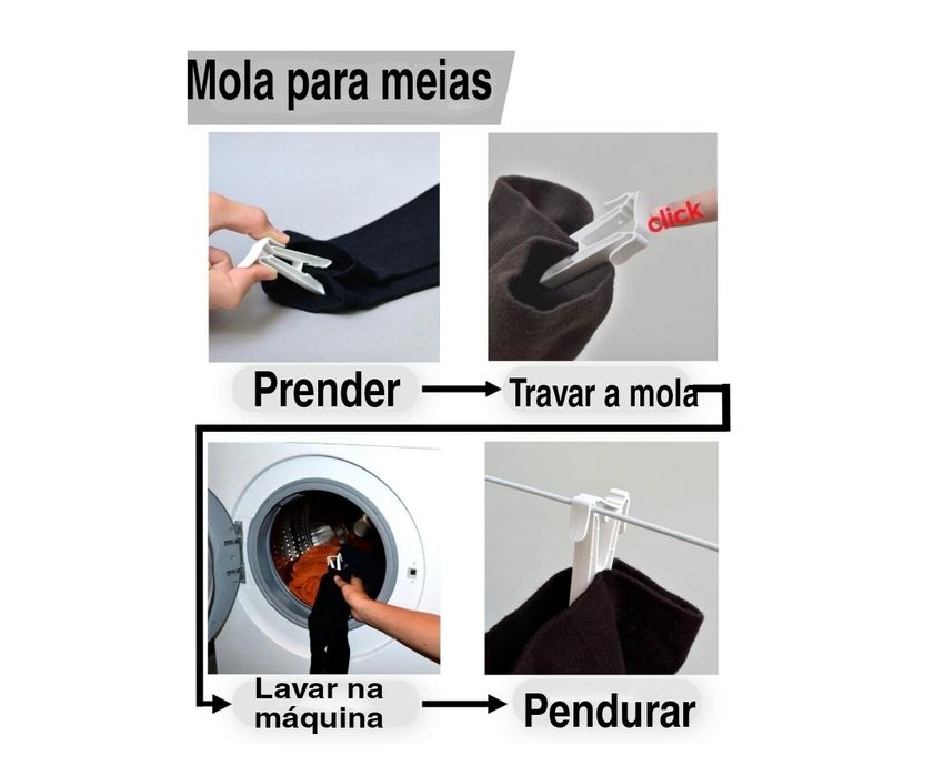 Molas para nunca mais procurar os pares das meias