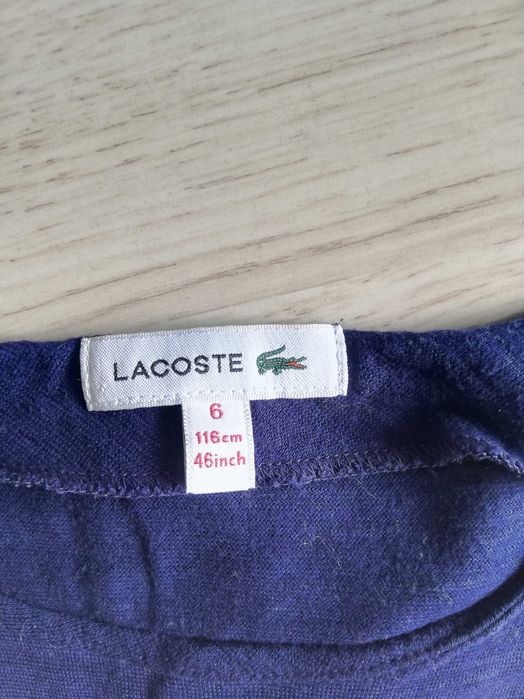 Sweat menina Lacoste 116cm 6A - excelente estado!