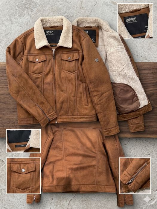 Куртка-пілот  Indigo Suede Jacket[ розмір L ]