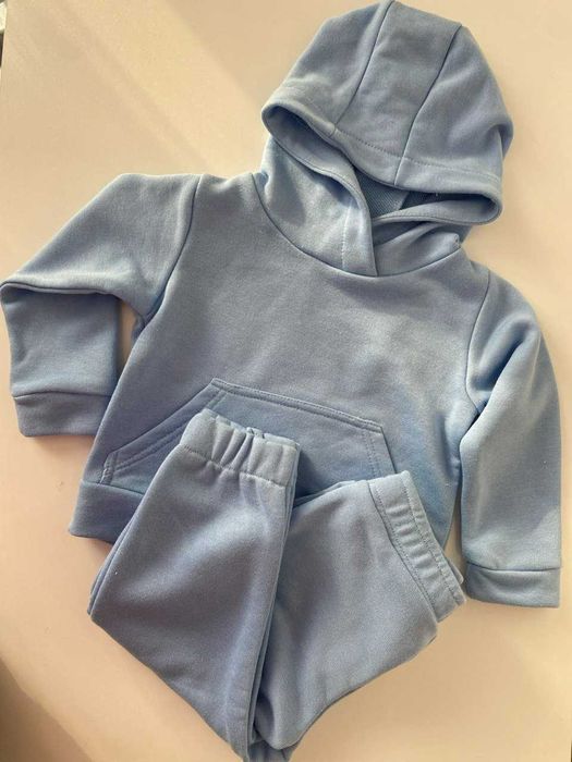 Дитячий утеплений костюм із вушками бежевий, молочний