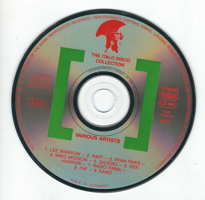 4 CD The Italo Disco Collection (1989) (Galaxis) Fat Box Case