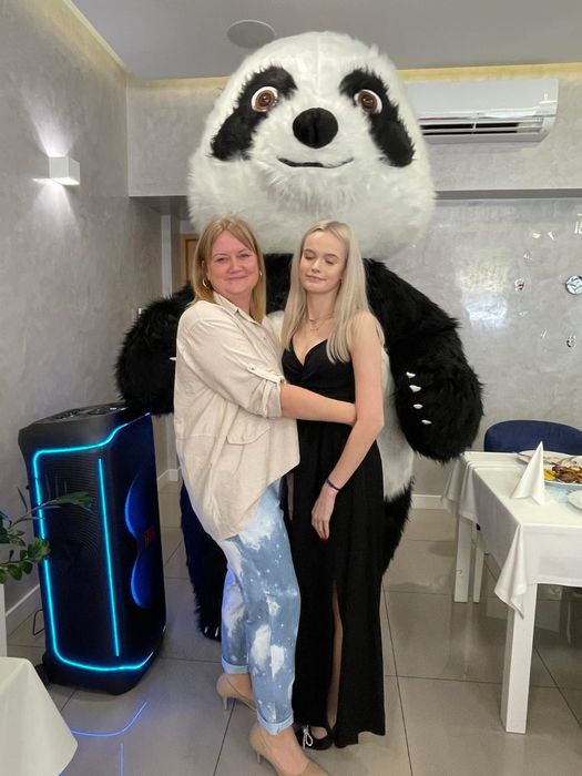 Biały Miś Panda Stitch