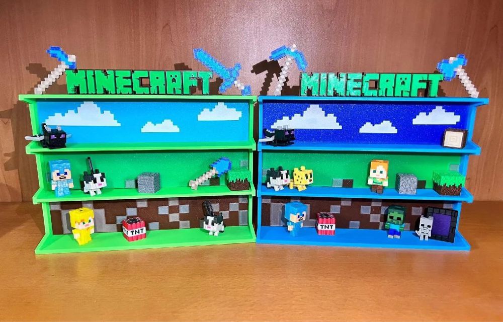 Поличка Minecraft Enderman‼️для фігурок Кіндер Майнкрафт підставка