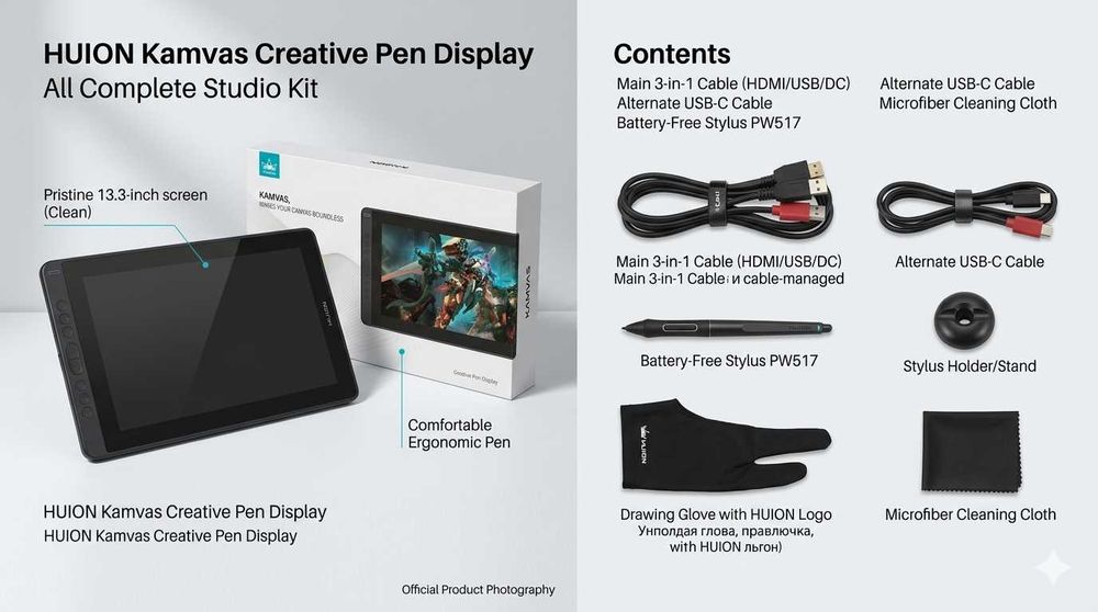 Графічний монітор Huion Kamvas 13