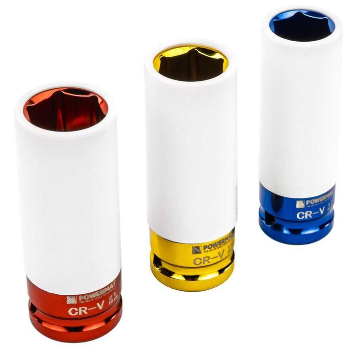 POWERMAT Zestaw Nasadek Udarowych Do Felg 17/19/21mm 3szt. PM1378