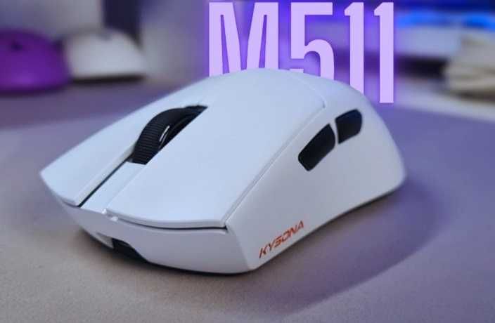 Нова бездротова ігрова мишка Kysona M511 white PAW3395