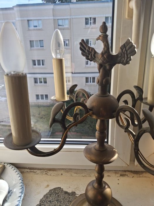 Lampka Księstwo Warszawskie mosiadz mosiężna