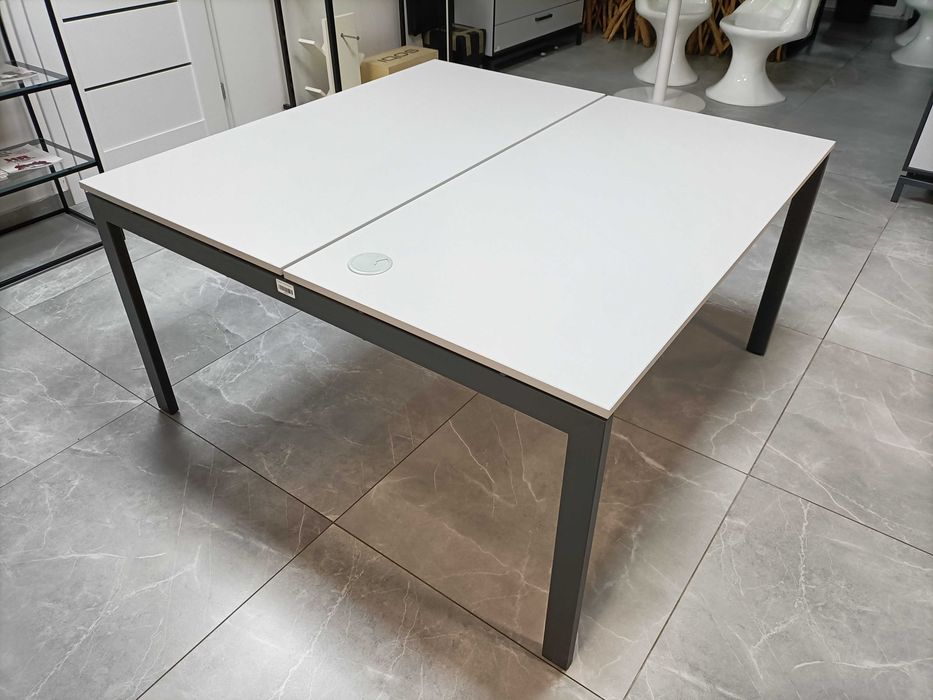 Biurko podwójne wielostanowiskowe dwuosobowe 2 osobowe 140cm x 140 cm