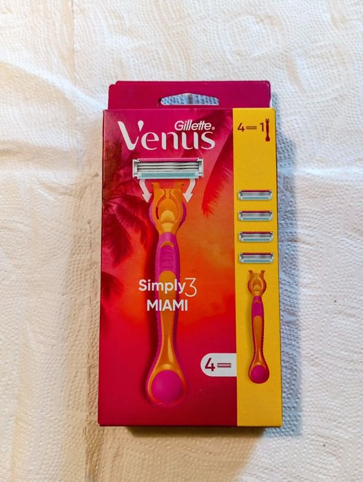 Gillette Venus Simply 3 Miami Rączka + 4 wkłady 3 opk.