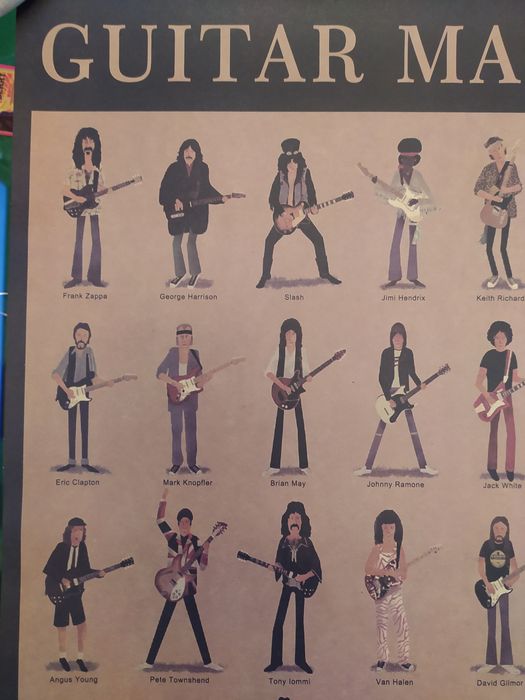 Poster guitarristas famosos/Guitarra