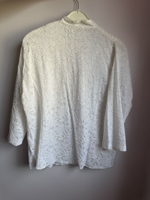 Elegancka biała koszula we wzór XL