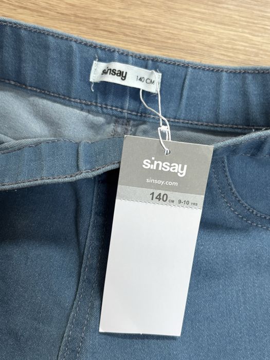 Nowe legginsy miekki jeans 140 sinsay