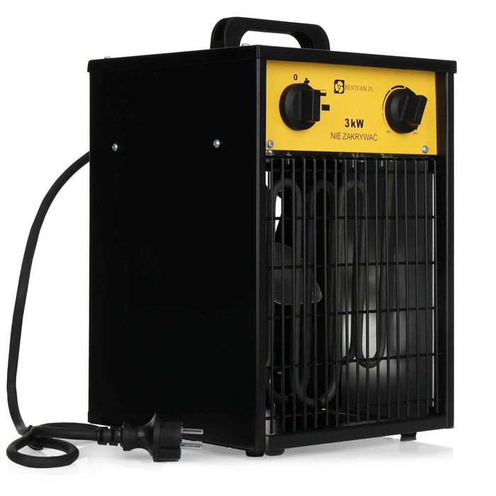 Nagrzewnica elektryczna 3kW 3000W Farelka JAKOŚĆ 230V TERMOSTAT