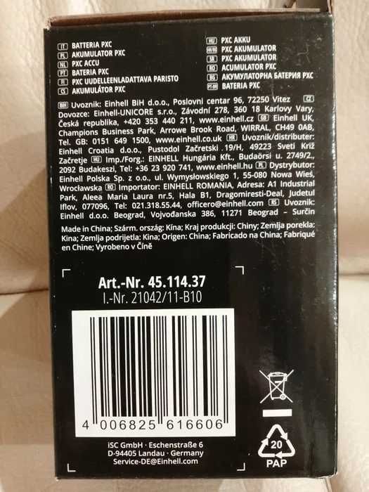 Bateria Akumulator Einhell 5,2 Ah 18V PXC