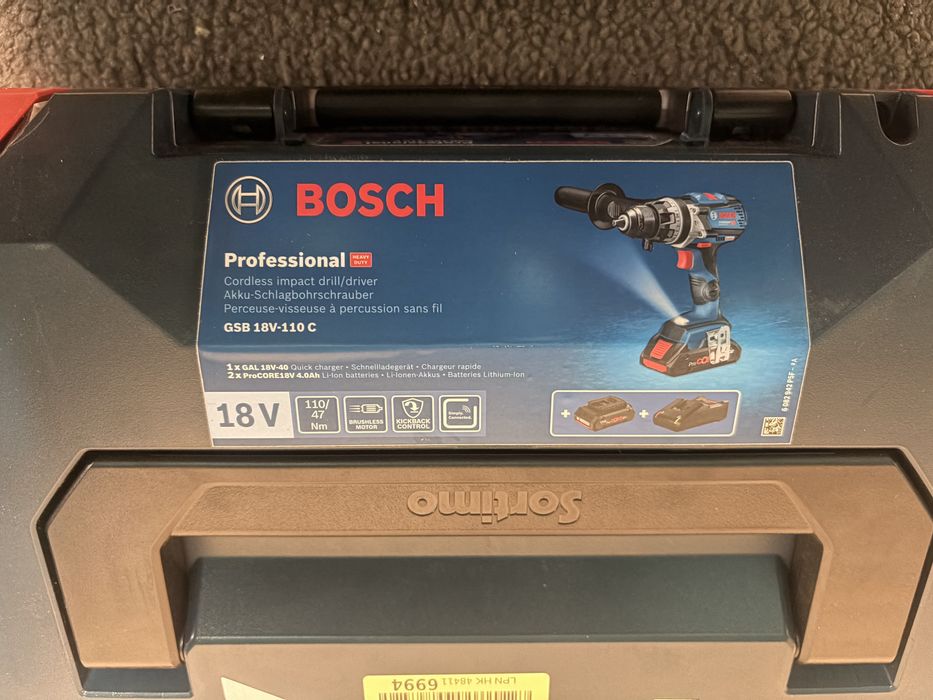 Wkrętarka bosch professional GSB 18v-110c