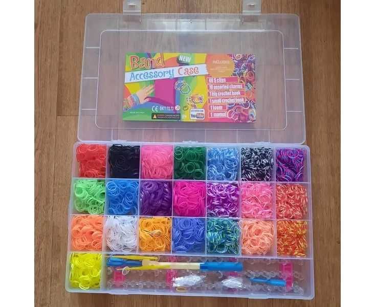 Великий набір резинок для плетіння браслетів фігур 5200 шт із станком