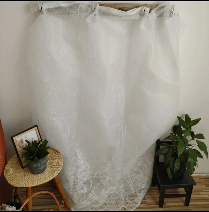 NOWA firanka żakardowa 320×162 cm śnieżnobiała KLASYCZNA
