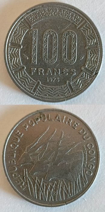 Moedas África - Congo, Zaire, CFA (Franco Central Africano) e Zimbábue