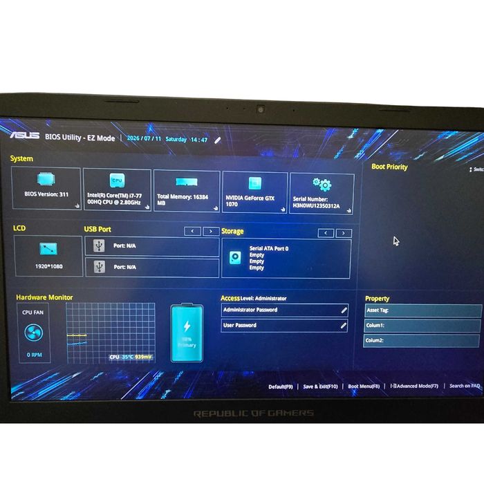 Laptop ASUS GL702VS GTX1070 i7 7700HQ 16GB RAM bez dysków - CZYTAJ OPIS